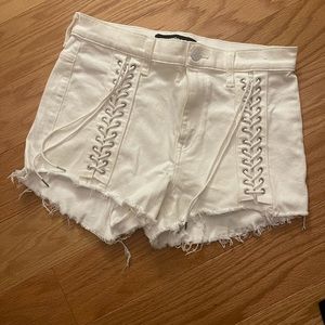 Express white shorts
